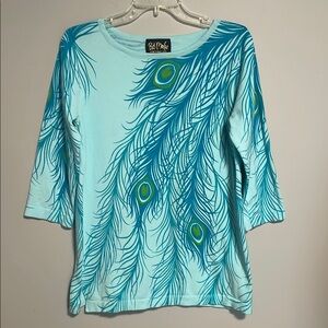 Bob Macke Wearable Art Blue Sweater Size XS